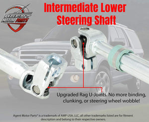 Intermediate Steering Shaft with U Joint - Replaces# 8L1Z-3B676-A, 8L1Z3B676A - Fits Ford & Lincoln Trucks and SUVs