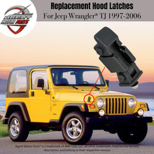 Load image into Gallery viewer, Hood Latches - Set of 2 - Replaces# 55176636AD, 68038118AA, 42422 - Fits Jeep Wrangler TJ